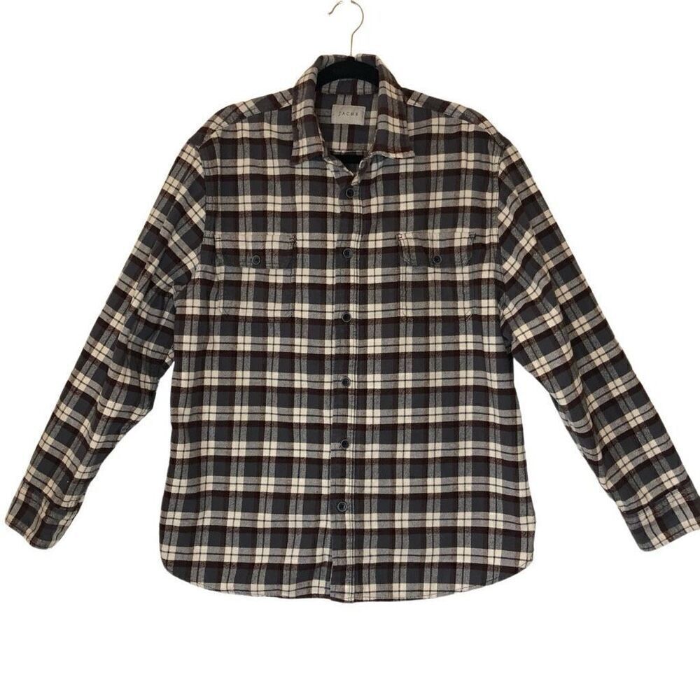 Jachs Plaid Heavy Cotton Flannel Men’s Shirt Size XL